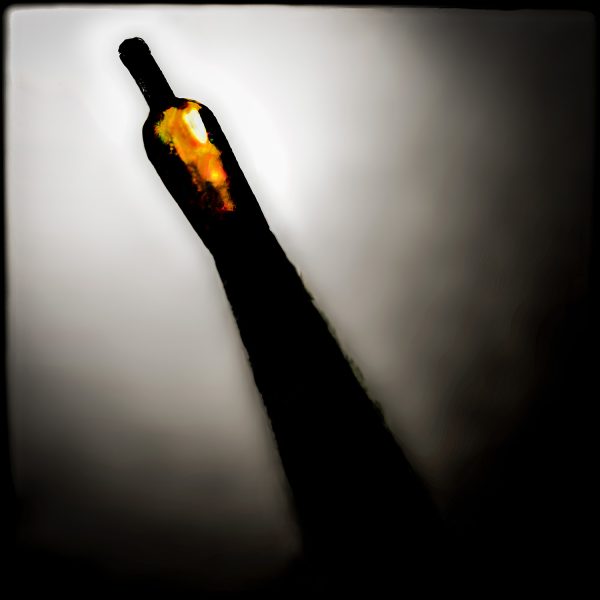 A bottle of wine.
