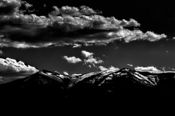 Eastern Sierra Nevada Mountains with snow