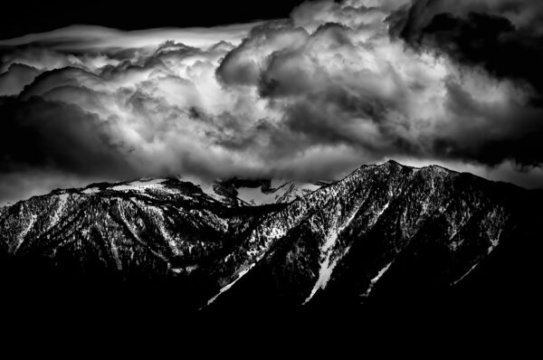 Eastern Sierra Nevada Mountains with snow