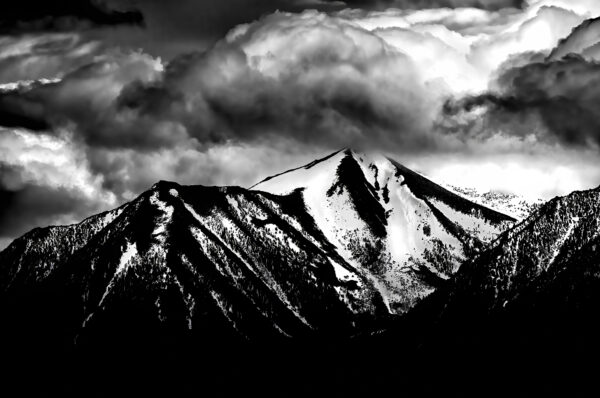 Eastern Sierra Nevada Mountains with snow