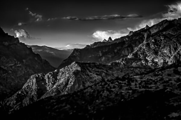 A view over the King's Canyon mountain tops