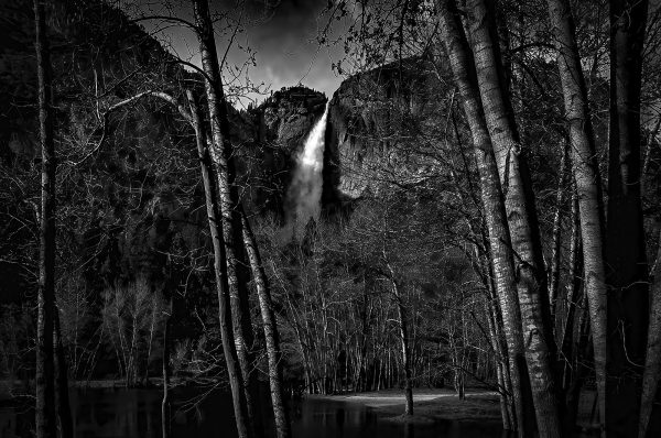 Upper Yosemite Falls in Yosemite National Park.